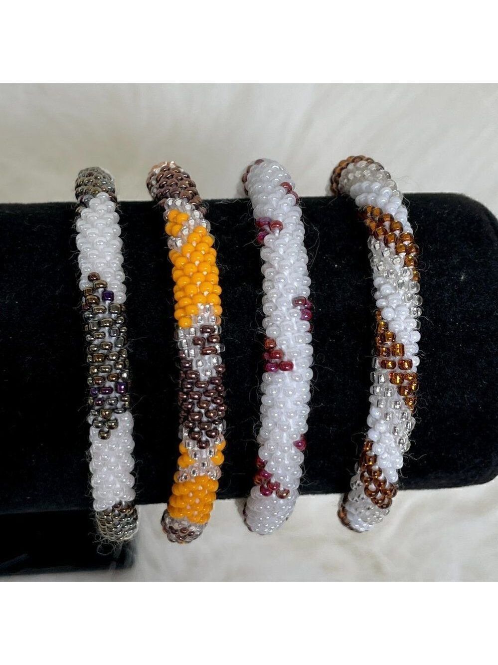 HAND CRAFTED in Nepal Beaded Bracelets (set of 4) #132